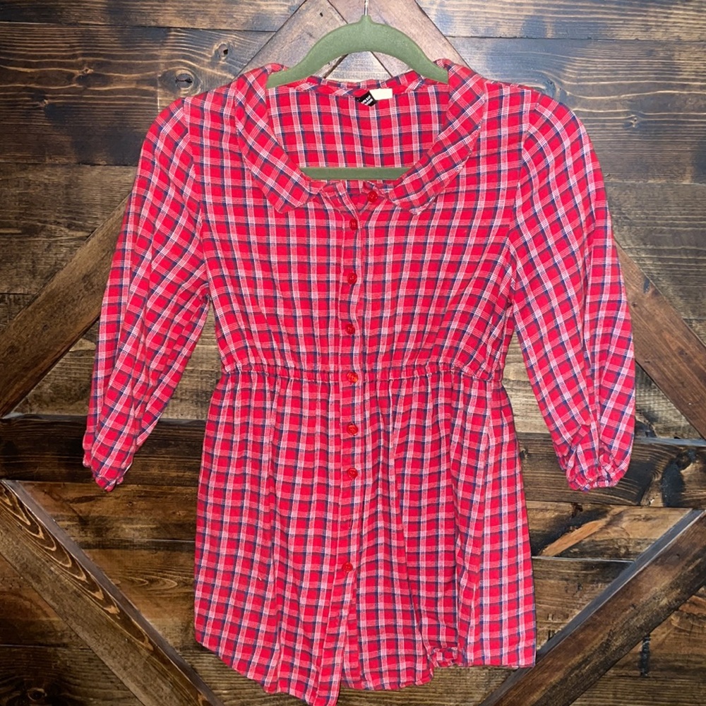 H&M Divided Adorable Gathered Flannel